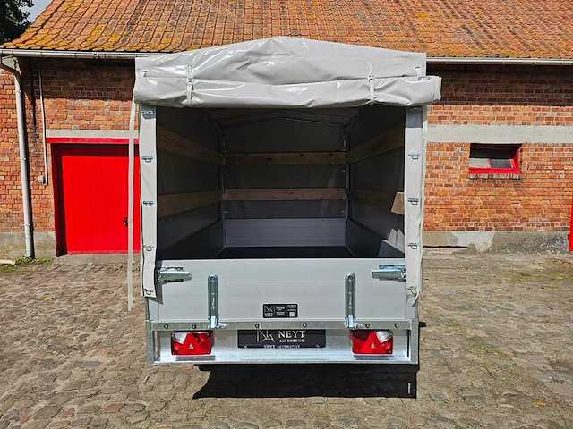 Bw trailers - 2026 - nieuw - plateau met huif - gesloten aanhangwagen - afbeelding 8 van  8
