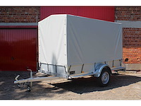 Bw trailers - 2026 - ongeremde alu bak aanhangwagen met huif - afbeelding 1 van  12