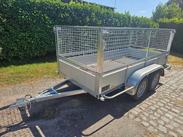 Bw trailers - 2026 - ongeremde alu bakwagen met loofnet - nieuw - afbeelding 1 van  8