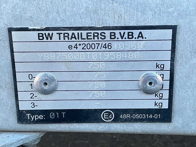 Bw-trailers 2-assige 01t aanhangwagen - afbeelding 7 van  7