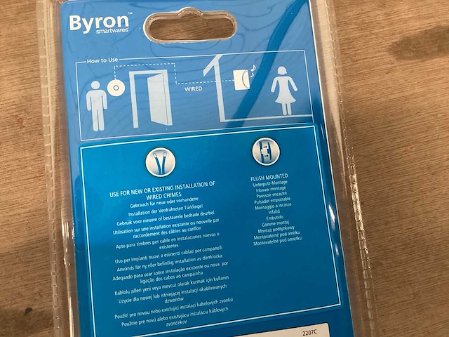 Byron beldrukker chroom rond (480x) - afbeelding 4 van  6