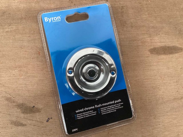 Byron beldrukker chroom rond (480x) - afbeelding 1 van  6