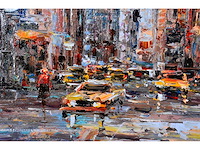 C. vevers – new york , 5th avenue - olie op doek - 100x100 cm - afbeelding 2 van  13