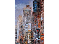 C. vevers – new york , 5th avenue - olie op doek - 100x100 cm - afbeelding 4 van  13