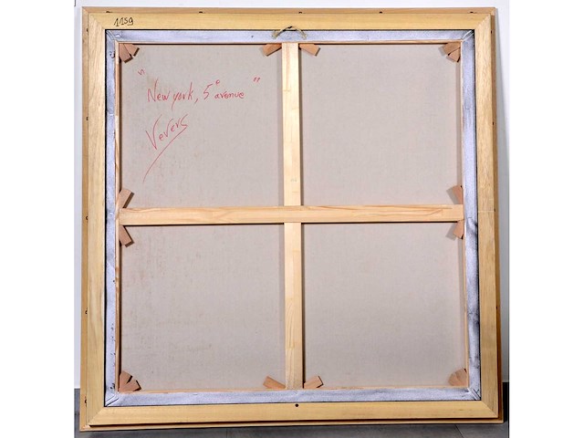 C. vevers – new york , 5th avenue - olie op doek - 100x100 cm - afbeelding 5 van  13