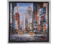 C. vevers – new york , 5th avenue - olie op doek - 100x100 cm - afbeelding 1 van  13