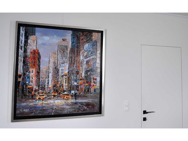 C. vevers – new york , 5th avenue - olie op doek - 100x100 cm - afbeelding 7 van  13
