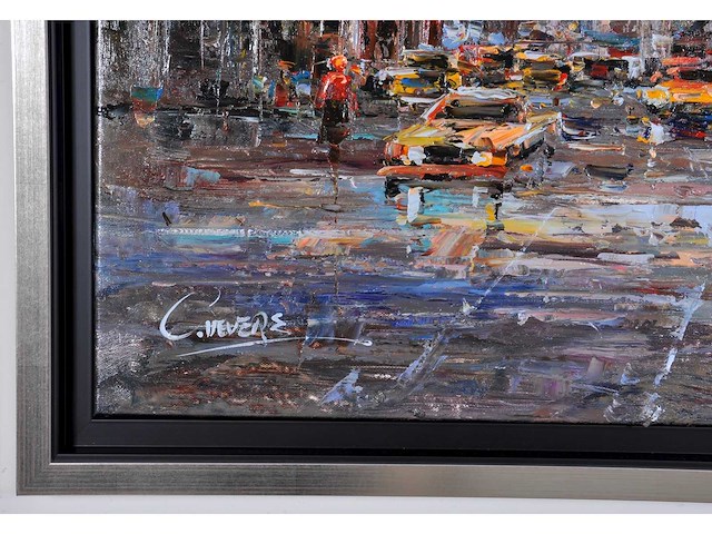 C. vevers – new york , 5th avenue - olie op doek - 100x100 cm - afbeelding 9 van  13