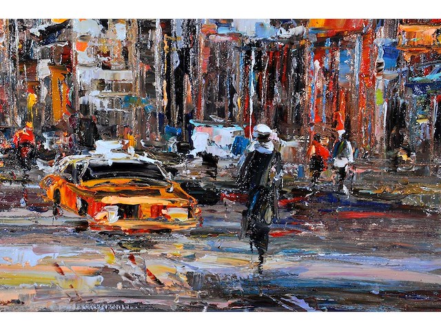 C. vevers – new york , 5th avenue - olie op doek - 100x100 cm - afbeelding 13 van  13