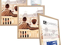 Cabbel 3-pack fotokader 40*50 bruine houten lijst - afbeelding 1 van  4