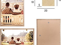 Cabbel 3-pack fotokader 40*50 bruine houten lijst - afbeelding 4 van  4