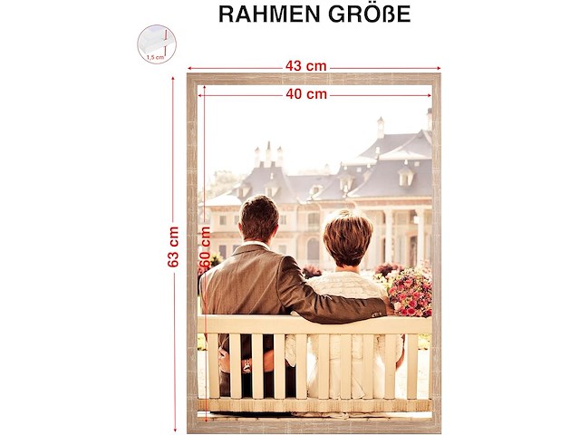 Cabbel 3-pack fotolijsten 40*60cm - afbeelding 1 van  3