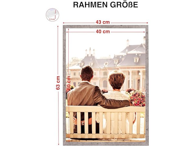 Cabbel set van 2 fotolijsten (40x60 cm) - afbeelding 2 van  3