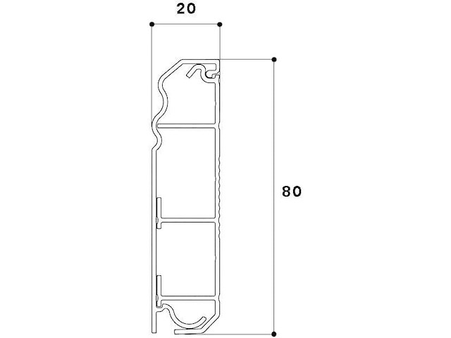 Cable coach 6 m plint met geïntegreerde kabelgoot - afbeelding 2 van  5