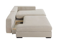 Cabrio rechterhoek bank in beige ribfluwelen - afbeelding 5 van  8