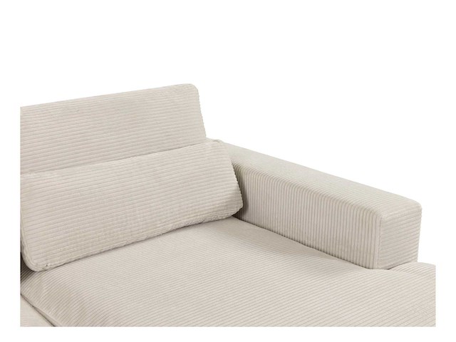 Cabrio rechterhoek bank in beige ribfluwelen - afbeelding 6 van  8