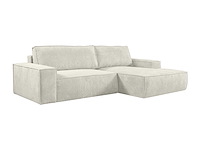 Cabrio rechterhoek bank in beige ribfluwelen - afbeelding 4 van  10