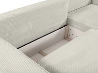 Cabrio rechterhoek bank in beige ribfluwelen - afbeelding 6 van  10
