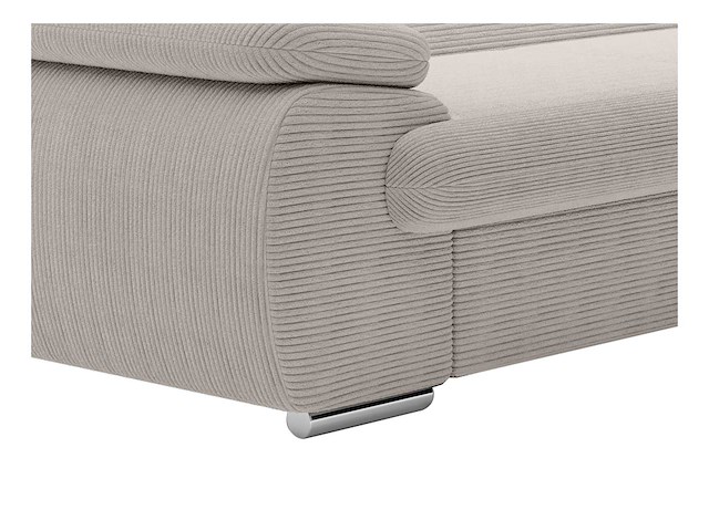 Cabrio rechterhoek bank in beige ribfluwelen - afbeelding 7 van  9
