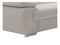 Cabrio rechterhoek bank in beige ribfluwelen - afbeelding 7 van  9