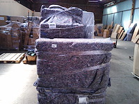 Cabriolet- en omkeerbare hoekbank - crèmekleurige stof met koord - afbeelding 6 van  14