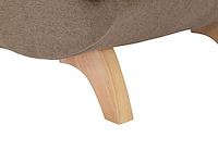 Cabriolet linker chaise longue in bruine stof met opbergdoos - afbeelding 9 van  10