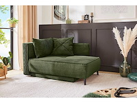 Cabriolet, rechte chaise longue - groene koordstof - afbeelding 3 van  9