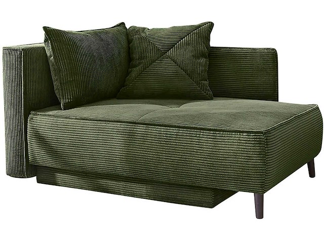 Cabriolet, rechte chaise longue - groene koordstof - afbeelding 4 van  9