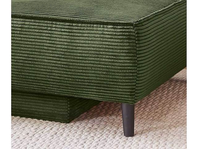 Cabriolet, rechte chaise longue - groene koordstof - afbeelding 8 van  9