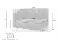 Cabriolet, rechte chaise longue - groene koordstof - afbeelding 9 van  9