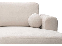 Cabrioletbank rechter hoek in beige stof met textuur van maison céphy - afbeelding 7 van  8