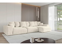 Cabrioletbank rechterhoek - beige fluweel - afbeelding 2 van  13
