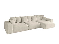 Cabrioletbank rechterhoek - beige fluweel - afbeelding 4 van  13