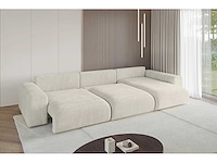 Cabrioletbank rechterhoek - beige fluweel - afbeelding 7 van  13