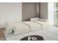 Cabrioletbank rechterhoek - beige fluweel - afbeelding 8 van  13