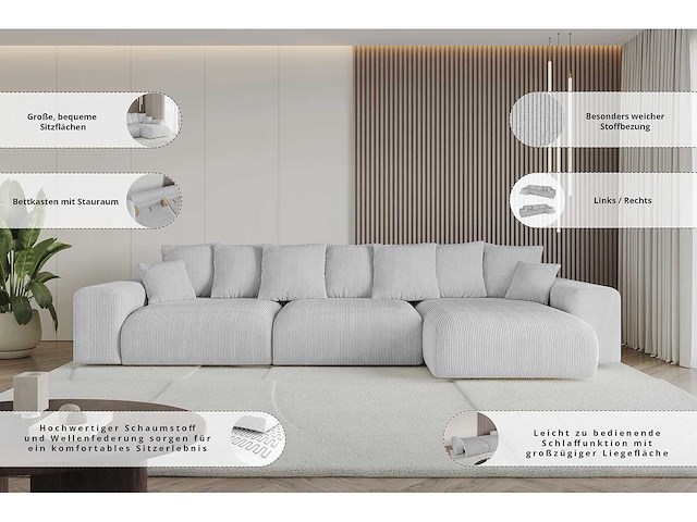 Cabrioletbank rechterhoek - beige fluweel - afbeelding 9 van  13