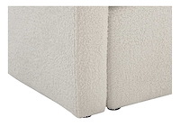 Cabriotische fauteuil en poef van witte terry stof - afbeelding 6 van  8