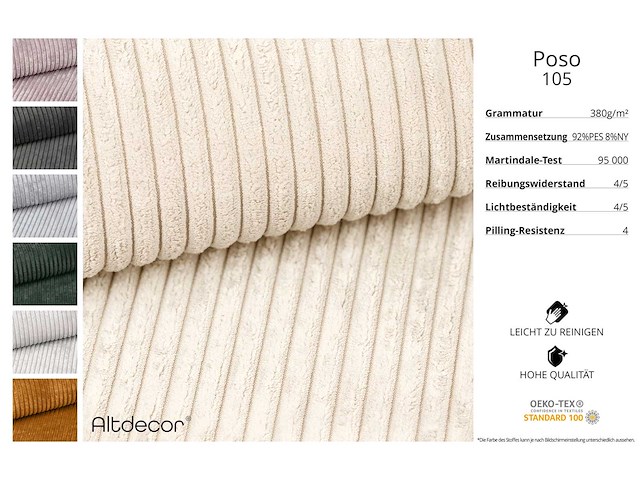 Cabriotische linkerhoek bank - beige touwstof - afbeelding 6 van  9