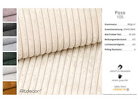 Cabriotische linkerhoek bank - beige touwstof - afbeelding 6 van  9