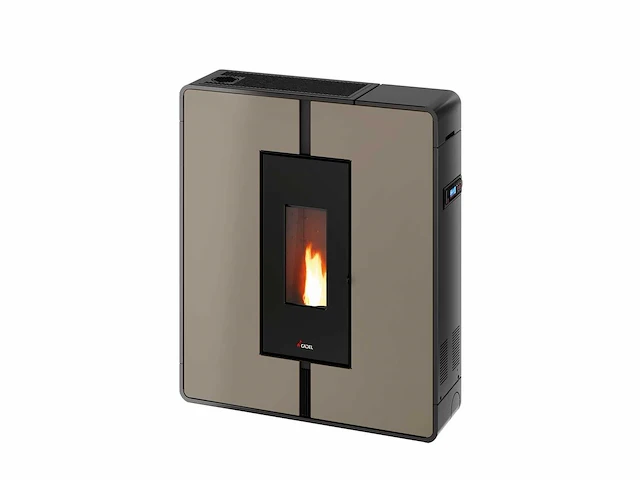 Cadel tile plus - brons - pelletkachel - afbeelding 1 van  2