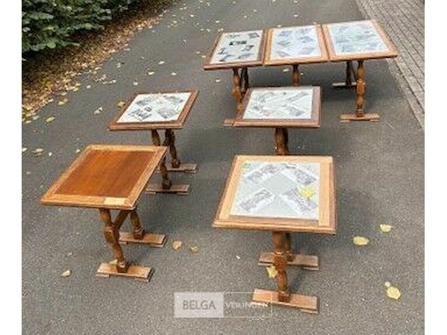 Café tafeltjes (3x 4 pers + 4x 2 pers) - afbeelding 1 van  1