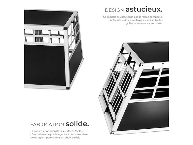 Cage de transport pour chiens double sécurisée 89 x 69 x 50 cm (x2) - afbeelding 4 van  8