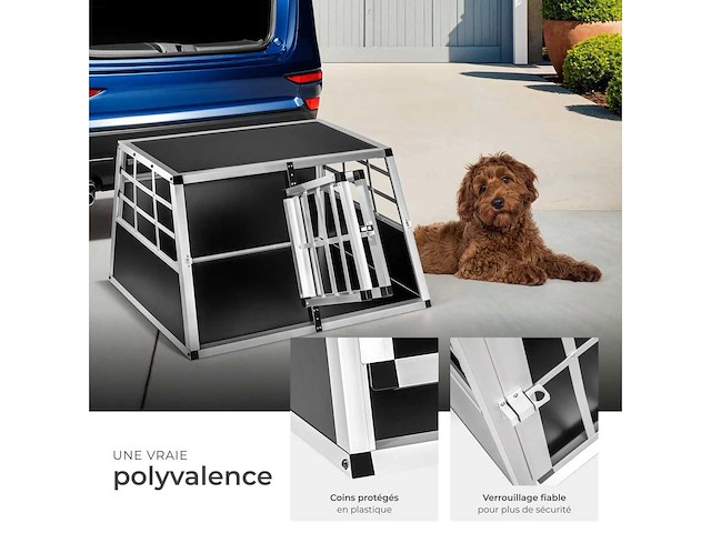 Cage de transport pour chiens double sécurisée 89 x 69 x 50 cm (x2) - afbeelding 5 van  8