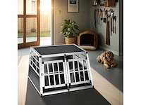 Cage de transport pour chiens double sécurisée 89 x 69 x 50 cm (x2) - afbeelding 7 van  8