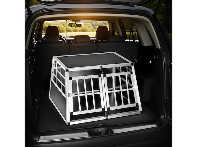 Cage de transport pour chiens double sécurisée 89 x 69 x 50 cm (x2) - afbeelding 8 van  8