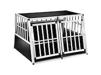 Cage de transport pour chiens double sécurisée sans cloison de séparation - afbeelding 2 van  8