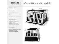 Cage de transport pour chiens double sécurisée sans cloison de séparation - afbeelding 5 van  8