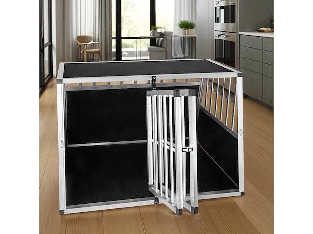 Cage de transport pour chiens double sécurisée sans cloison de séparation - afbeelding 6 van  8