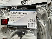 Calex stekkerdoos 6-voudig 1,4 meter met switch (25x) - afbeelding 4 van  4