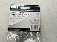 Calex stekkerdoos 6-voudig 5 meter met switch (10x) - afbeelding 5 van  6